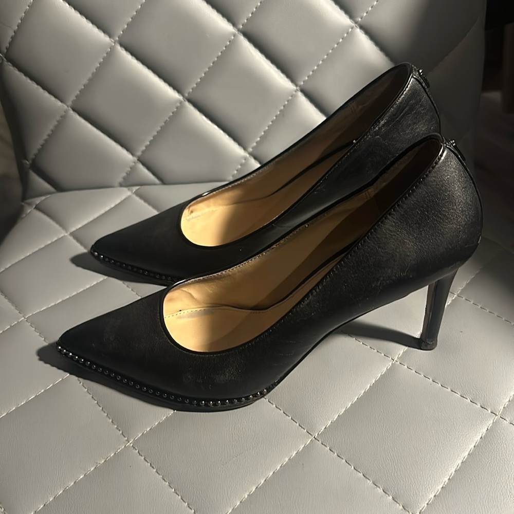 Coach Chain Black Heels